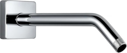 G-Promise All Metal 10-Inch Shower Arm with Flange, Wall-Mounted Stainless Steel Shower Pipe Replacement for Fixed and Handheld Shower Heads, Chrome