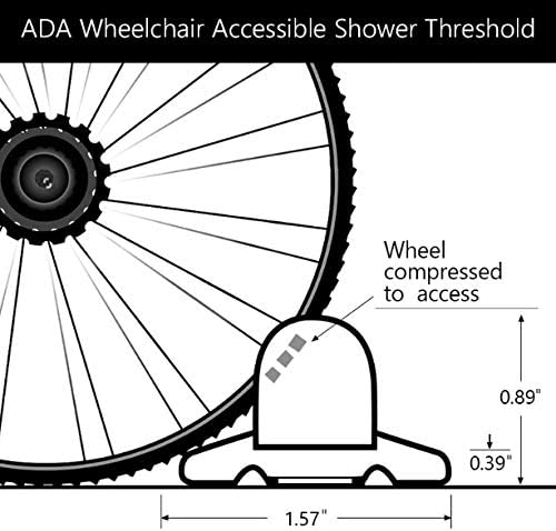 Duzzy 39 Inch Collapsible Shower Threshold Water Dam, Ideal for Wheelchair Accessible, Suitable for Accessibility ADA Handicap Showers