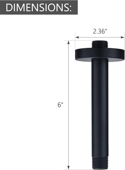 RP61058-RB for 6 inches Anti-leakage Ceiling Wall Mounted Shower Arm and Flanged for American Standard, Venetian Bronze