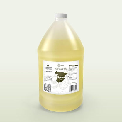 Avocado Oil - Direct from EIR Oils Farm in Spain - 100% Pure Carrier Oil for Hair, Face, and Skin - Hand-Picked, Cold-Pressed Carrier Oil - (1Gallon)