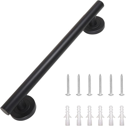 Lava Odoro Shower Grab Bar, Modern Stainless Steel Handicap Grab Bar for Bathtubs and Showers, Shower Safety Bar for Seniors Disabled, ADA-Compliant (Matte Black, 12 Inch)