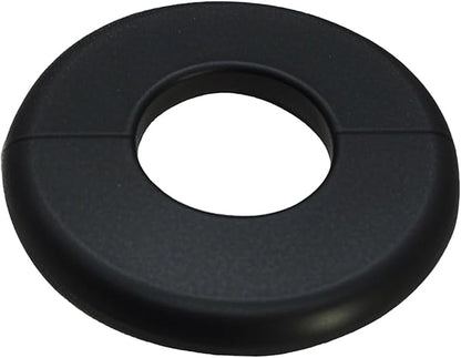 Wall Split Flange 1 Piece, Pipe Cover Decoration Fit 1.3 inch Outer Diameter Pipe, ABS Round Self-Adhesive Escutcheon Plate, Buckles Design Split Plumbing Cover Plates, Black (33mm)