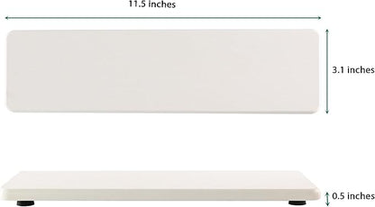 2 Pcs Water Absorbing Stone Trays, Kitchen/Bathroom Sink Soap Dish, Diatomite Tray Used for Hand Soap & Cosmetic Bottles in The Modern Home, 3.15" W x 11.8" L, White