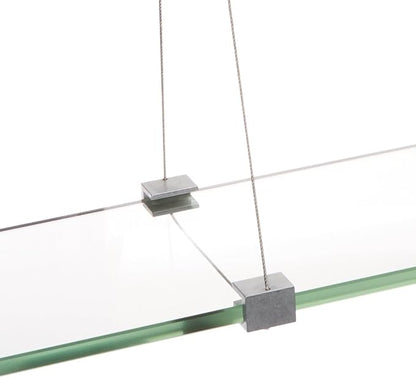 Spancraft Glass CR-4.75x27-Brushed Steel Crane Glass Shelf, Brushed Steel, 4.75" x 27"