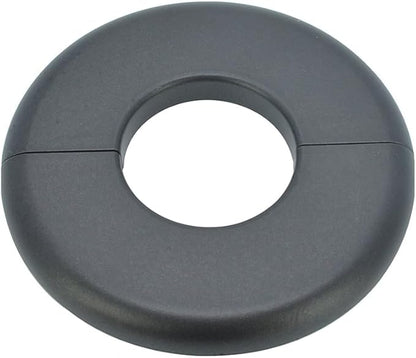 Wall Split Flange 1 Piece, Pipe Cover Decoration Fit 1.3 inch Outer Diameter Pipe, ABS Round Self-Adhesive Escutcheon Plate, Buckles Design Split Plumbing Cover Plates, Black (33mm)
