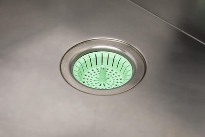 Kitchen Sink Strainer 3.25" - Dripsie Anti-Clog Food Catcher, Flexible Drain Basket, Dishwasher Safe, Standard Fit, Made in USA (1-Pack Green)