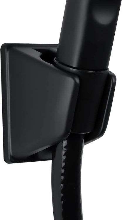 Dura Faucet DF-SA130-MB Economical Shower Head and Hose Kit, Handheld Shower Wand with Flow Control Trickle Switch (Black)