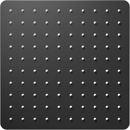 VBFF-Shower Head,rain shower head, 10 inch- Square Shower Head, 1.8 GPM Flow Rate, rainfall showerhead VBFF08(Matte Black)