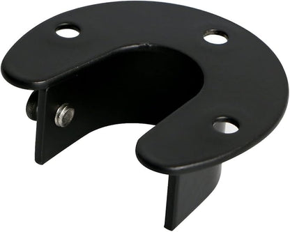 2Pcs Opening Diameter 25 mm (1"), Stainless Steel Matte Black Flange Rod Bracket Curtain Shower Curtain Rod Mounting Bracket Closet Rod End Support Receptacle