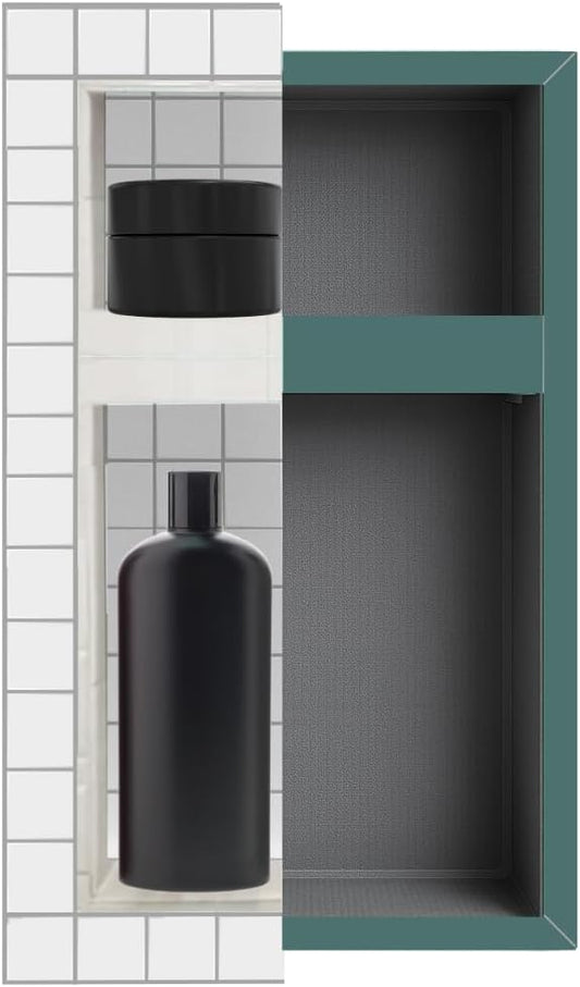 Shower Niche Insert Tile Ready, Recessed Wall Niche, Shower Inserts Kit for Bathroom Wall, Recessed Shelf Insert, Lightweight, Grid Surface for Easy Tile Application, Rectangle, 14x22 Inches