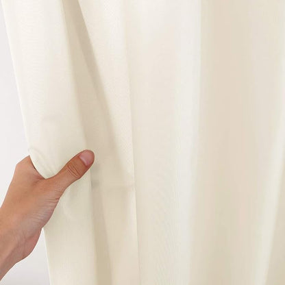 CAROMIO Hotel Quality 100% Waterproof Fabric Shower Curtain or Liner with Magnets for Bathroom, Ivory, 72 x 78 inches