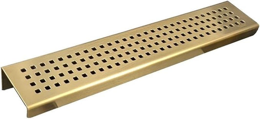 SereneDrains Stainless Steel Gold Brass Shower Shelf for Inside Shower Drill in Wall Mount Small Bathroom Shelf Decor Organizer Rack Caddy Floating (Matte Gold, 24 Inch)