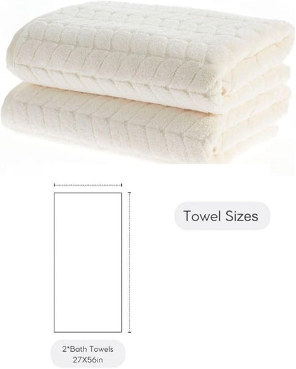 Turkish Cotton Ultra-Soft Plush Absorbent Quick Dry Bathroom Towel Set, Made in Turkey (PetrolBlue, 2 pcs Bath Towel Set)