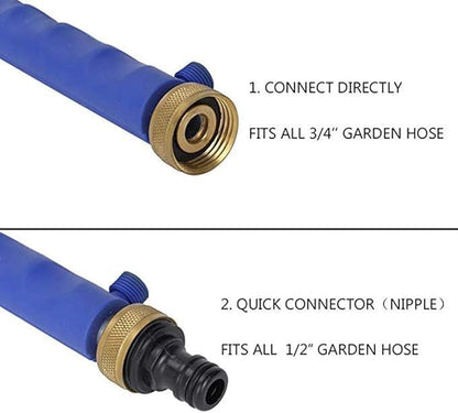 High Pressure Power Washer Attachment Wand, Hydro Jet Water Hose Nozzle,Watering Sprayer Cleaning Tool, Wand Lance for Gutter Patio Car Pet Window Glass Blue