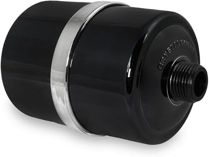 Crystal Quest Shower Filter without Shower Head - Black - Advanced Multi Stage Filtration for Cleaner Water - Removes Chlorine, Heavy Metals - Promotes Healthier Skin, Softer Hair - Long-Lasting