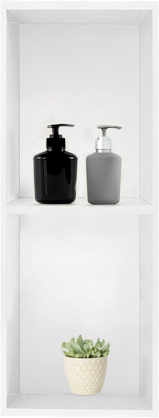 Shower Niche, Stainless Steel Elegant Bathroom Niche, No Tile Needed Recessed Shower Shelf Organizer for Storage