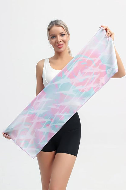 Cooling Towel, Ice Towel for Neck, Soft Microfiber Chilly Towel Stay Cool for Sports, Yoga, Running, Gym, Workout, Biking, Camping & Outdoor Activities 40"x12"