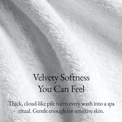 Italic Serene Ultraplush Cotton Bath Towels, 4 Large Towels (2 Sets of 2), White, 800GSM, 100% Cotton, Heavy Duty, Resort Grade Towels (White)