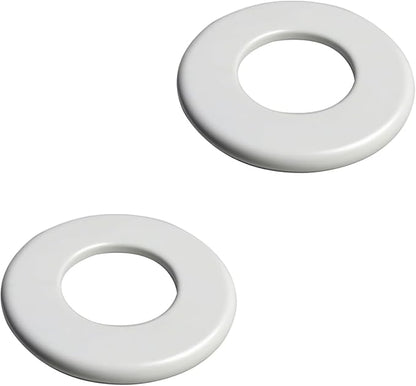 1 Pack Wall Split Flange for 2.01 Inch/51mm OD Pipe ABS Escutcheon Plate Self-Adhesive Round Plumbing Cover Plates for Water Pipe Faucet Decoration, White