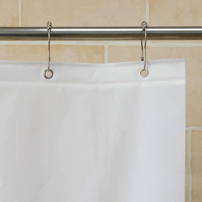 YISURE White Short 60 Inch Shower Curtain for Clawfoot Tub, 180x60 Wrap Around Liner with Magnets, PEVA Extra Wide Bathtub Curtain for Bathroom Vintage Freestanding Tub