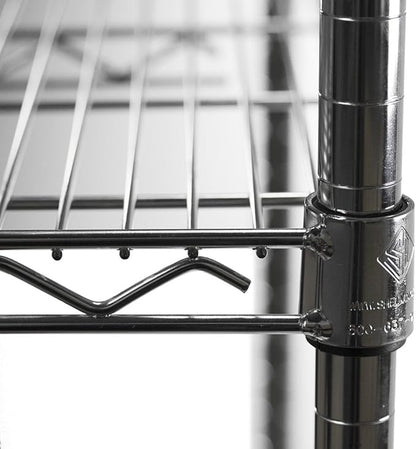 Shelving Inc. 14" d x 42" w Chrome Wire Shelving with 2 Tier Shelves, Weight Capacity 800lbs Per Shelf