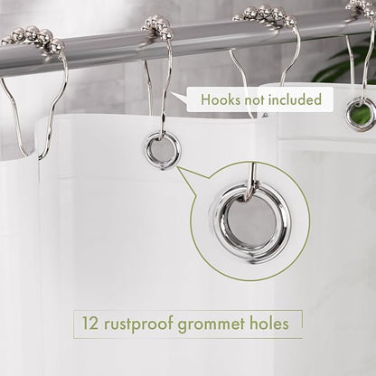 AmazerBath Shower Liner, 72x78 Plastic Frosted Shower Curtain Liner, PEVA Cute Shower Curtain Liners, Vinyl Waterproof Shower Curtain Liner with 3 Magnets, Lightweight Shower Curtains for Bathroom