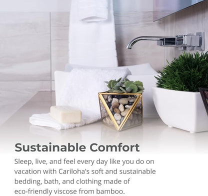 Cariloha Bath Towel | Onyx |28"x54" | Turkish Cotton & Viscose Material Blend | Extra Smooth, Odor Resistant and Highly Absorbent