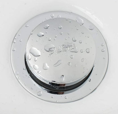Artiwell Tip-Toe Bathtub Drains Trim Set with Two-Hole Overflow Faceplate, Replacement Bath Drain Trim Kit with 2-Hole Overflow Faceplate and Universal Fine/Coarse Thread (CHROME PLATED)
