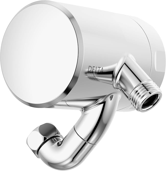 Delta Faucet Clarifi Premium Shower Filter Attachment with Filter, Hard Water Shower Filter, Shower Head Filter, Chrome 5SF100
