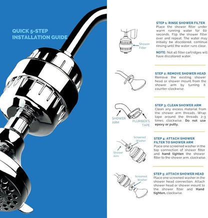 AquaBliss High Output Revitalizing Shower Filter - Reduces Dry Itchy Skin, Dandruff, Eczema, and Dramatically Improves The Condition of Your Skin, Hair and Nails - Brushed Nickel (SF100-BN)