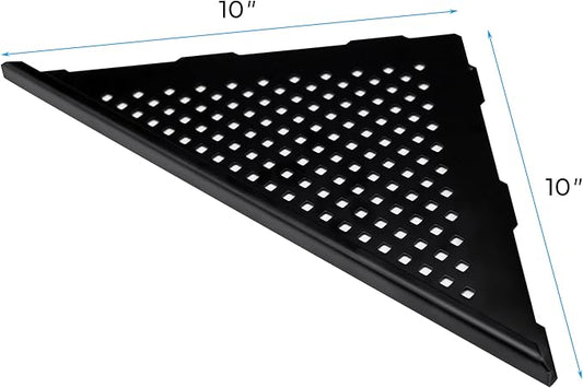 FerdY 2-Pack 10" Matte Black Recessed Corner Shower Shelf, for Tiled Bathroom Walls, 304 Stainless Steel Floating Shelf, Shower Caddy Storage Shelves, No Drilling Required, Point Triangle