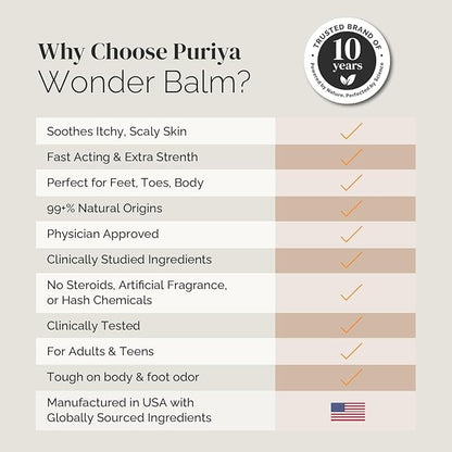 Tea Tree Oil Balm, Extra Strength, Pair Well with Jock Itch Cream, Spray, Athletes Foot, Ringworm Cream for Human, Rash Cream, Fast Acting for Dry, Itchy Skin, Plant Powered Wonder Balm