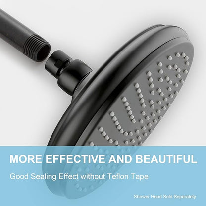 OFFO Shower Arm with Flange Ceiling Mount Replacement Rain Shower Head Straight Arm Ceiling-Mounted for Fixed Shower Head & High Pressure Rain, 6 in Oil Rubbed Bronze