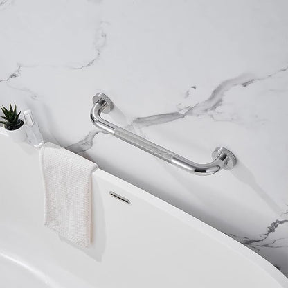 Shower Grab Bar, 2 Pack 12 Inch Bathroom Grab Bar, 1.25" Diameter 304 Stainless Steel Anti-Slip Grab Bars for Bathtubs and Showers, Handicap Shower Grab Bar for Seniors Elderly