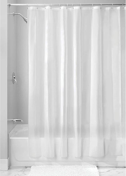 Clawfoot Tub Shower Curtain Warp Around 180x70 Inches Clear Shower Curtain Plastic Liner Round for Bathroom Extra Wide with 36 Metal Hooks PEVA Waterproof White Translucent