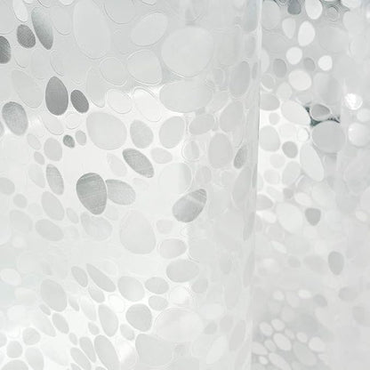 EurCross Heavy Duty Extra Wide Shower Curtain Liner 108 x 72 inch with 3D Pebble Design, Thick 11G EVA Heavyweight Clear Shower Liner Curtains for Bathroom with 3 Strong Magnet
