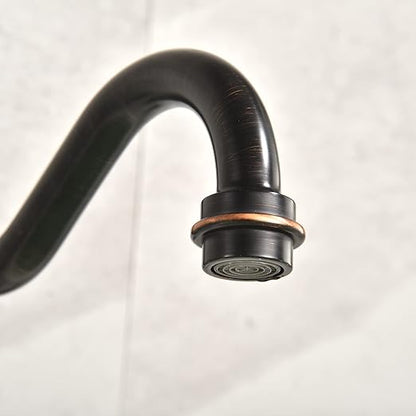 sumerain Vintage Tub Faucet Wall Mount Bathtub Filler Oil Rubbed Bronze, 8 Inches Center