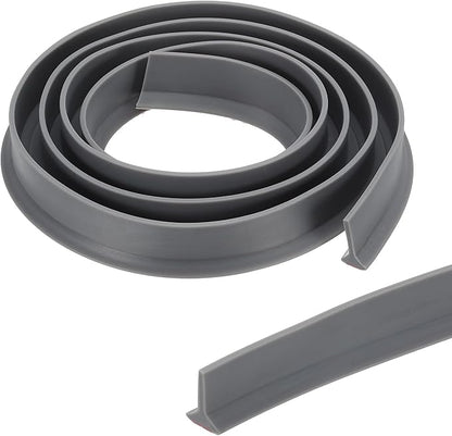 PATIKIL 118 Inch Collapsible Shower Threshold Water Dam Guard, Shower Stopper Barrier Self Adhesive Sink Splash Guards for Frameless Shower Door Bottom, Gray (1.2"Wx0.6"T)
