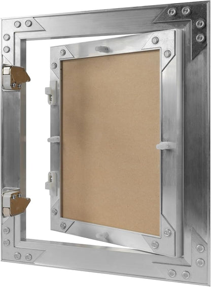 8" x 10" Inch Aluminum Drywall Access Panel - Service Shaft Door - Plumbing, Electricity, Heating, Alarm Wall Inspection hatch for Drywall - Bathroom Service Access Hole Cover