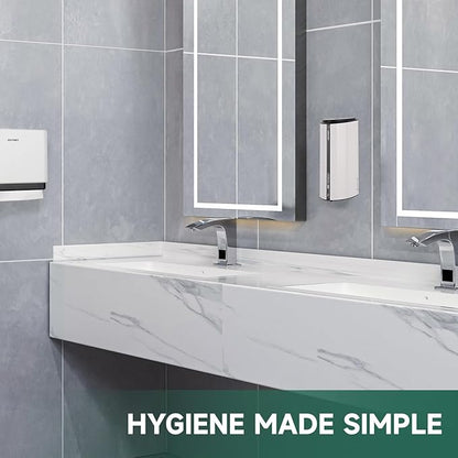 29fl.oz/850ml Commercial Automatic Liquid Soap Dispenser Wall-Mounted Large Capacity Model AD1209 White