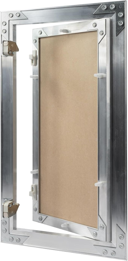8" x 16" Inch Aluminum Drywall Access Panel - Service Shaft Door - Plumbing, Electricity, Heating, Alarm Wall Inspection hatch for Drywall - Bathroom Service Access Hole Cover