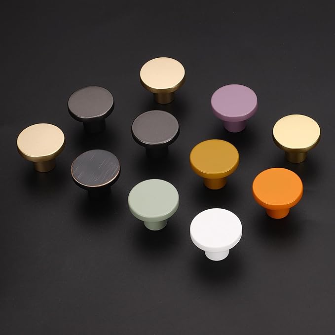 Ravinte 30 Pack Cabinet Knobs Pearl Grey Kitchen Cabinet Knobs Round Dresser Drawer Pulls Closet Door Pulls 1-1/5 Inch