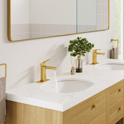 Grohe 101920GN00 Cubeo Single Hole Single Handle M-Size Bathroom Faucet, 1.2 GPM, Brushed Gold