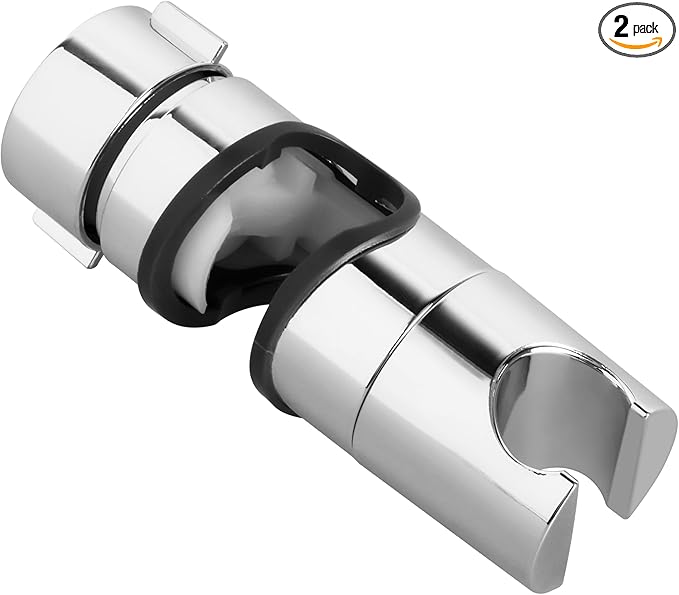 Adjustable Shower Head Holder for Slide Bar Universal 18-25MM O.D., Shower Head Holder Used for Replacing The Sliding Rod and Clamp in The Bathroom Replaceable 360 ° Rotating Spray Bracket