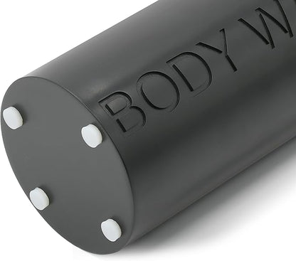 Matte Black Body Wash Dispenser Luxurious Refillable Pump Bottle with Embossed Text, Durable Construction for Bathroom and Shower