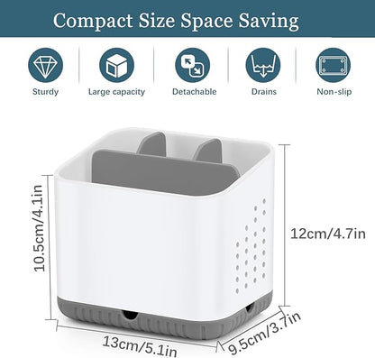 Toothbrush Holders for Bathrooms, Kids Electric Toothbrush and Toothpaste Holder, 4 Slots Tooth Brushing Holder for Bathroom Countertop Organizer and Storage, Bathroom Accessories (Grey)