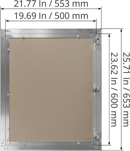 20" x 24" Inch Aluminum Drywall Access Panel - Service Shaft Door - Plumbing, Electricity, Heating, Alarm Wall Inspection hatch for Drywall - Bathroom Service Access Hole Cover