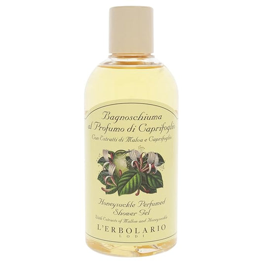 L'Erbolario Shower Gel - Moisturizing Body Wash for Smooth Skin - Softening and Nourishing Floral Body Soap for Delicate Skin - Honeysuckle - 8.4 oz