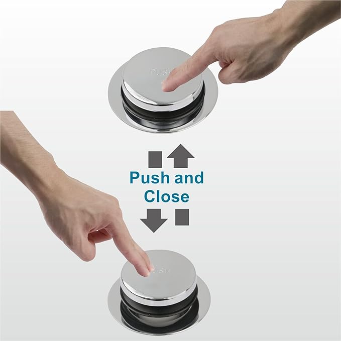 Chrome Bathtub Drain Tip-Toe Single Hole,Welsan Tub Drain Trim Set Conversion Kit Assembly, Coarse Thread Replacement Trim Kit with 1-Hole Overflow Faceplate Includes an Adapter,Chrome Plated