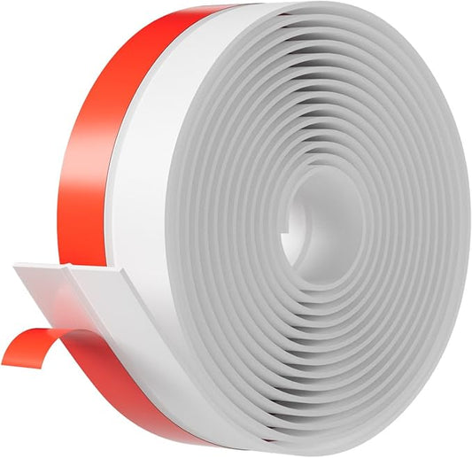 Heavy-Duty 3Inch (W) x 36FT(L) Door Weather Stripping, Extra Thick 2mm Door Draft Stopper Silicone Seal Strip, Draft Seal Tape for Doors Windows and Shower Glass Gap